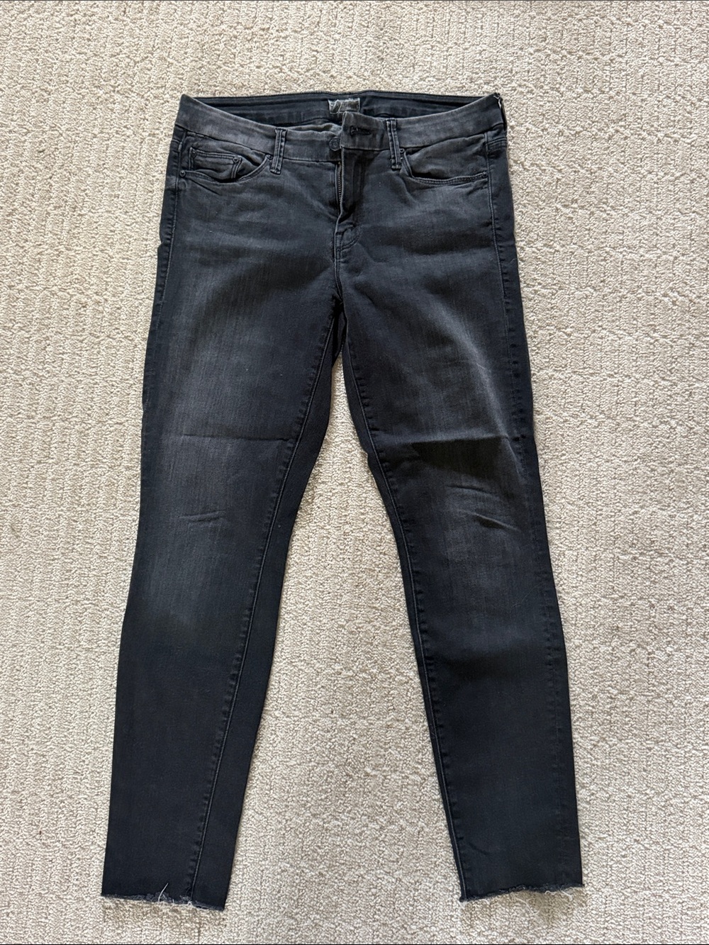 MOTHER Black Skinny Jeans - Slim Ankle